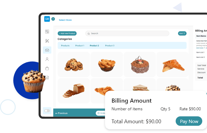 Bakery point of sale system in use