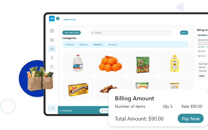 Grocery point of sale system in use