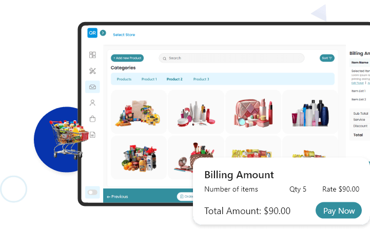 Retail point of sale system in use